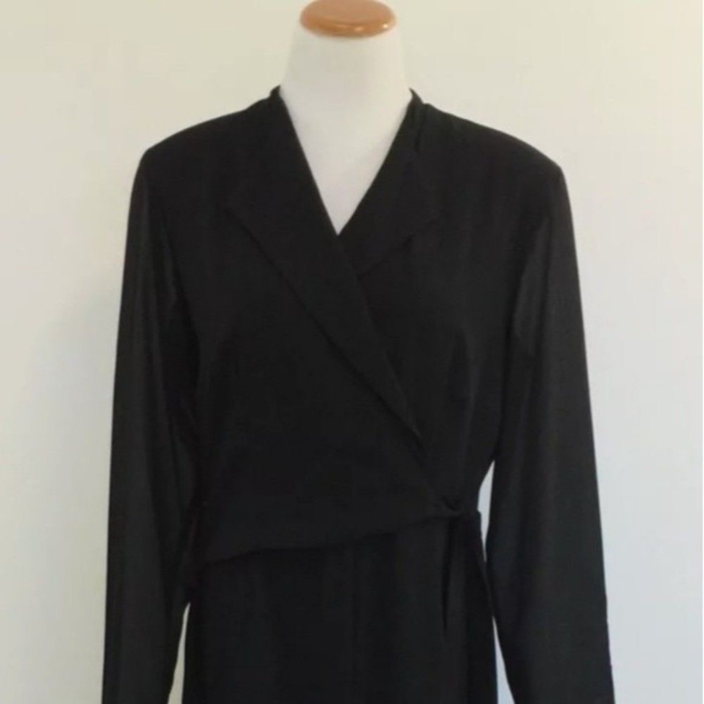 Vtg 90's Sheri Martin NY Sheer Double layer Wrap front jumpsuit